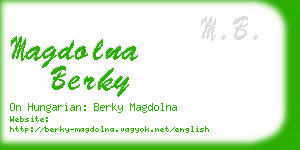 magdolna berky business card